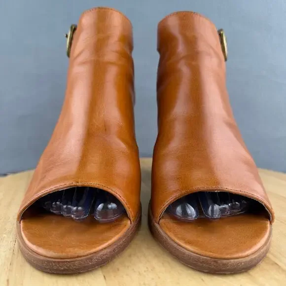 Frye Dani Leather Shooties Anthropologie Brown Leather Women’s Size 9M US - Picture 2 of 8